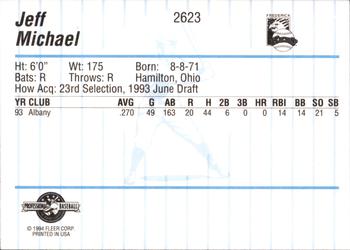 1994 Fleer ProCards #2623 Jeff Michael Back