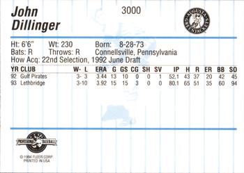 1994 Fleer ProCards #3000 John Dillinger Back