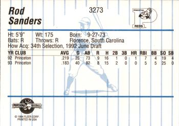 1994 Fleer ProCards #3273 Rod Sanders Back