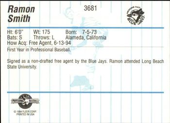 1994 Fleer ProCards #3681 Ramon Smith Back