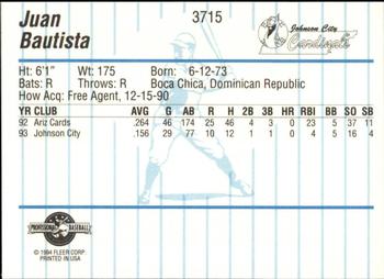1994 Fleer ProCards #3715 Juan Bautista Back