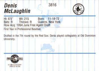 1994 Fleer ProCards #3816 Denis McLaughlin Back