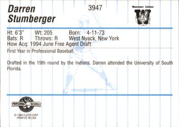 1994 Fleer ProCards #3947 Darren Stumberger Back