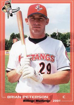 2001 Grandstand Billings Mustangs #NNO Brian Peterson Front