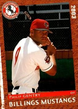 2003 Grandstand Billings Mustangs #NNO Philip Gentry Front