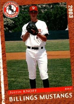 2003 Grandstand Billings Mustangs #NNO Justin Knoff Front