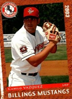2003 Grandstand Billings Mustangs #NNO Camilo Vazquez Front