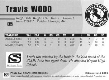 2005 Grandstand Billings Mustangs Update #2 Travis Wood Back