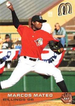 2006 Grandstand Billings Mustangs #NNO Marcos Mateo Front