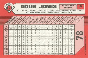 1989 Bowman - Collector's Edition (Tiffany) #78 Doug Jones Back