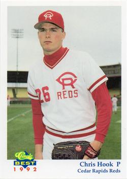 1992 Classic Best Cedar Rapids Reds #10 Chris Hook Front
