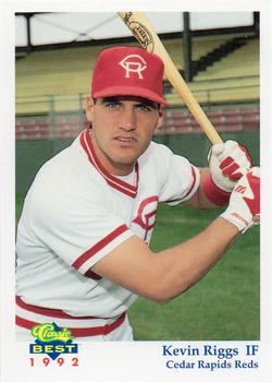 1992 Classic Best Cedar Rapids Reds #18 Kevin Riggs Front
