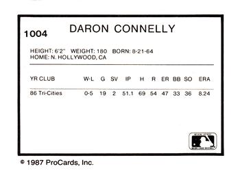1987 ProCards #1004 Daron Connelly Back
