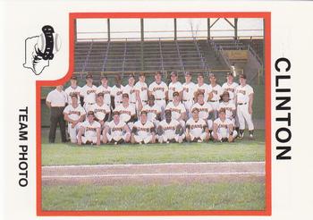 1987 ProCards #1009 Clinton Giants Team Photo Front