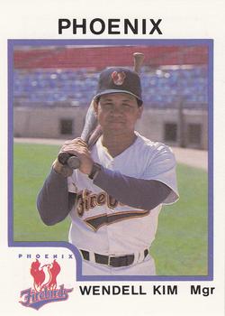 1987 ProCards #100 Wendell Kim Front