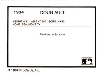1987 ProCards #1934 Doug Ault Back