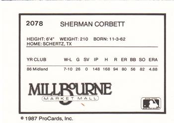 1987 ProCards #2078 Sherman Corbett Back