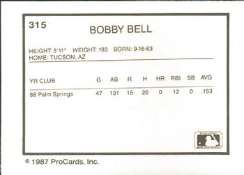 1987 ProCards #315 Bobby Bell Back