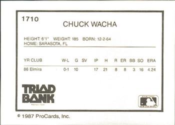 1987 ProCards #1710 Chuck Wacha Back