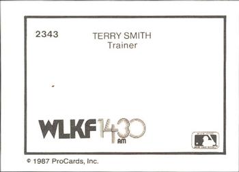 1987 ProCards #2343 Terry Smith Back