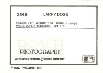 1987 ProCards #2546 Larry Doss Back