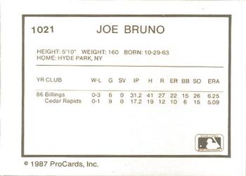 1987 ProCards #1021 Joe Bruno Back