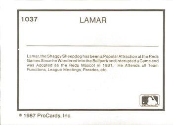 1987 ProCards #1037 Lamar Back
