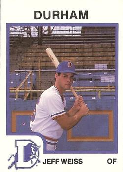 1987 ProCards #1654 Jeff Weiss Front