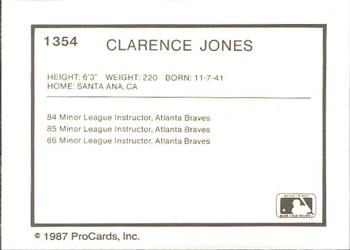 1987 ProCards #1354 Clarence Jones Back