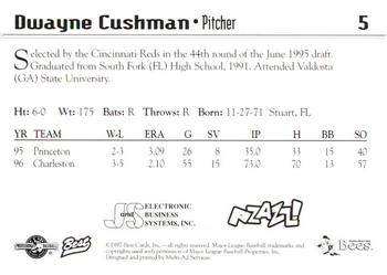 1997 Best Burlington Bees #5 Dwayne Cushman Back