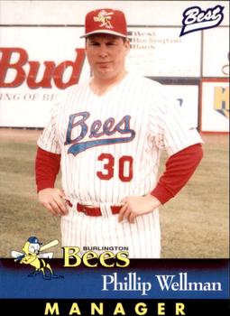 1997 Best Burlington Bees #27 Phillip Wellman Front
