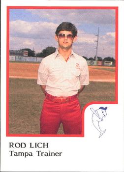 1986 ProCards Tampa Tarpons #NNO Rod Lich Front