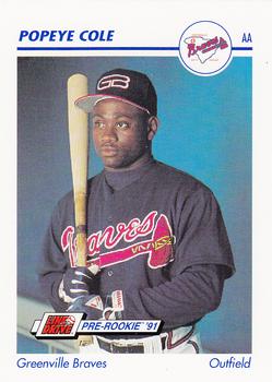 1991 Line Drive AA #204 Popeye Cole Front