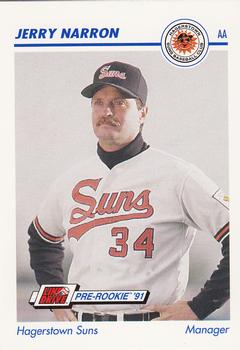 1991 Line Drive AA #249 Jerry Narron Front