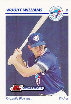 1991 Line Drive AA #372 Woody Williams Front