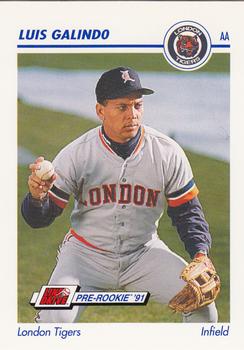 1991 Line Drive AA #384 Luis Galindo Front