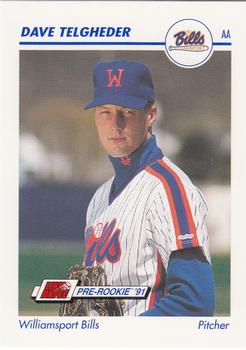 1991 Line Drive AA #644 Dave Telgheder Front