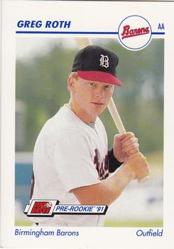 1991 Line Drive AA #71 Greg Roth Front