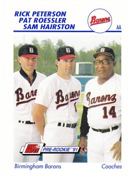 1991 Line Drive AA #75 Rick Peterson / Pat Roessler / Sam Hairston Front