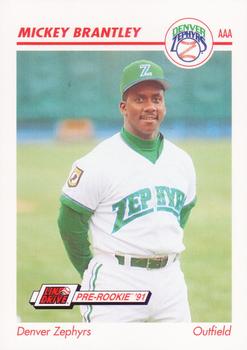 1991 Line Drive AAA #129 Mickey Brantley Front