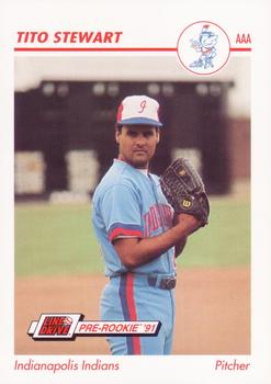 1991 Line Drive AAA #195 Tito Stewart Front