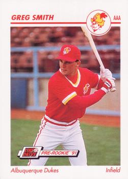 1991 Line Drive AAA #20 Greg Smith Front