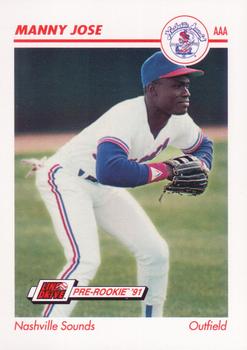 1991 Line Drive AAA #265 Manny Jose Front