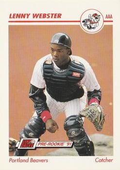 1991 Line Drive AAA #422 Lenny Webster Front