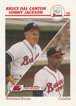 1991 Line Drive AAA #450 Bruce Dal Canton / Sonny Jackson Front