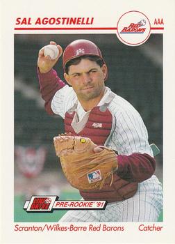 1991 Line Drive AAA #476 Sal Agostinelli Front
