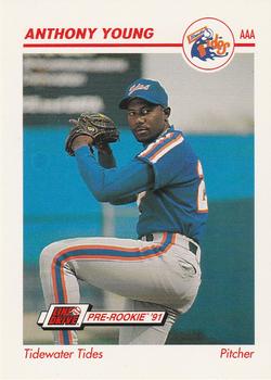 1991 Line Drive AAA #573 Anthony Young Front