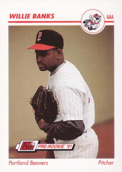 1991 Line Drive AAA #402 Willie Banks Front