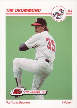 1991 Line Drive AAA #406 Tim Drummond Front