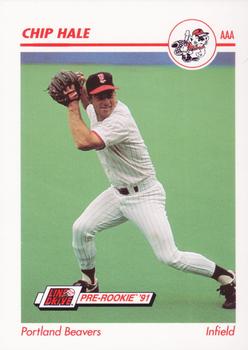 1991 Line Drive AAA #409 Chip Hale Front